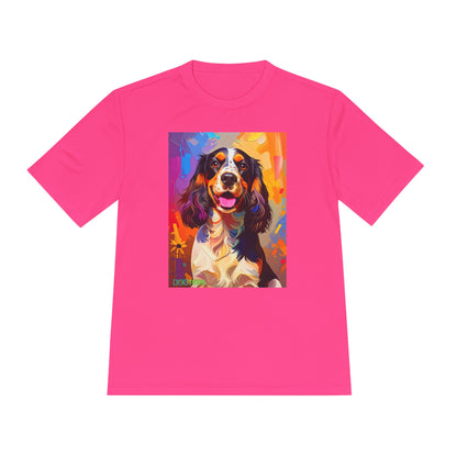 Pup Art Canvas Unisex Moisture Wicking Tee (English Springer Spaniel - 1)