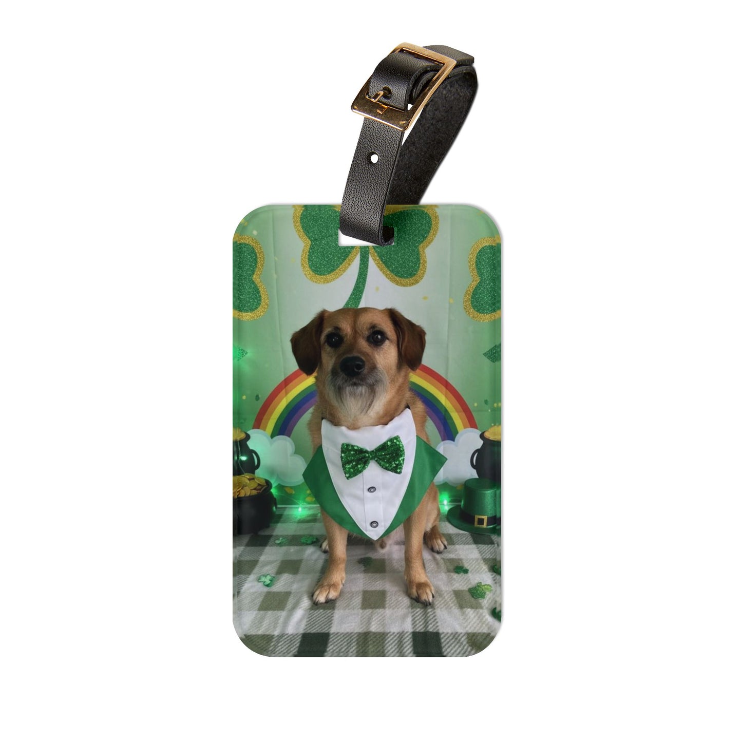 Willow - St. Patrick's Day Dog Luggage Tag