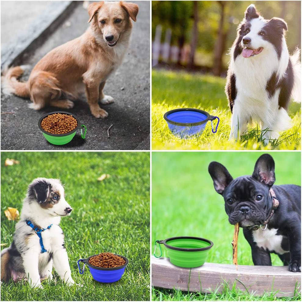 Dog Collapsible Bowls, 2 Pack