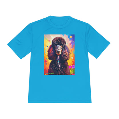Pup Art Canvas Unisex Moisture Wicking Tee (Poodle Standard)