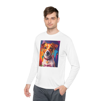 Pup Art Canvas Sport Long Sleeve Tee (Jack Russell Terrier)