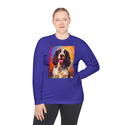 Pup Art Canvas Sport Long Sleeve Tee (English Springer Spaniel - 3)