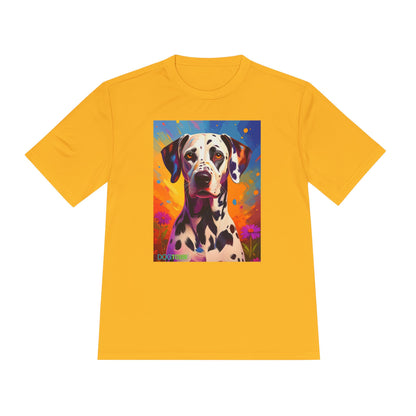 Pup Art Canvas Unisex Moisture Wicking Tee (Dalmation)