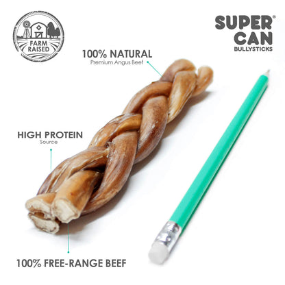 6" Braided Bully Sticks (10-Pack)