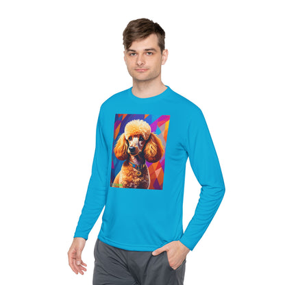 Pup Art Canvas Sport Long Sleeve Tee (Mini Poodle)