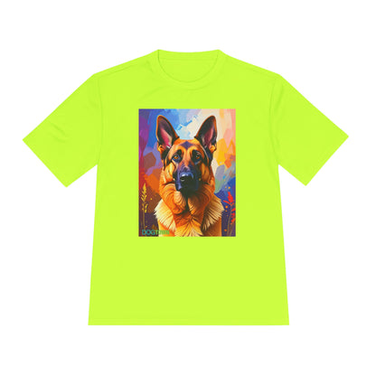 Pup Art Canvas Unisex Moisture Wicking Tee (German Shepherd)