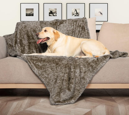 Fluffy Fleece Dog Blankets,Warm Soft Fuzzy Pets Blanket for Puppy,Small,Medium,Large Dogs and Cats,Plush Pet Throws for Bed,Couch,Sofa,Travel(40X60 Inch, Taupe)