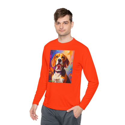Pup Art Canvas Sport Long Sleeve Tee (Beagle)