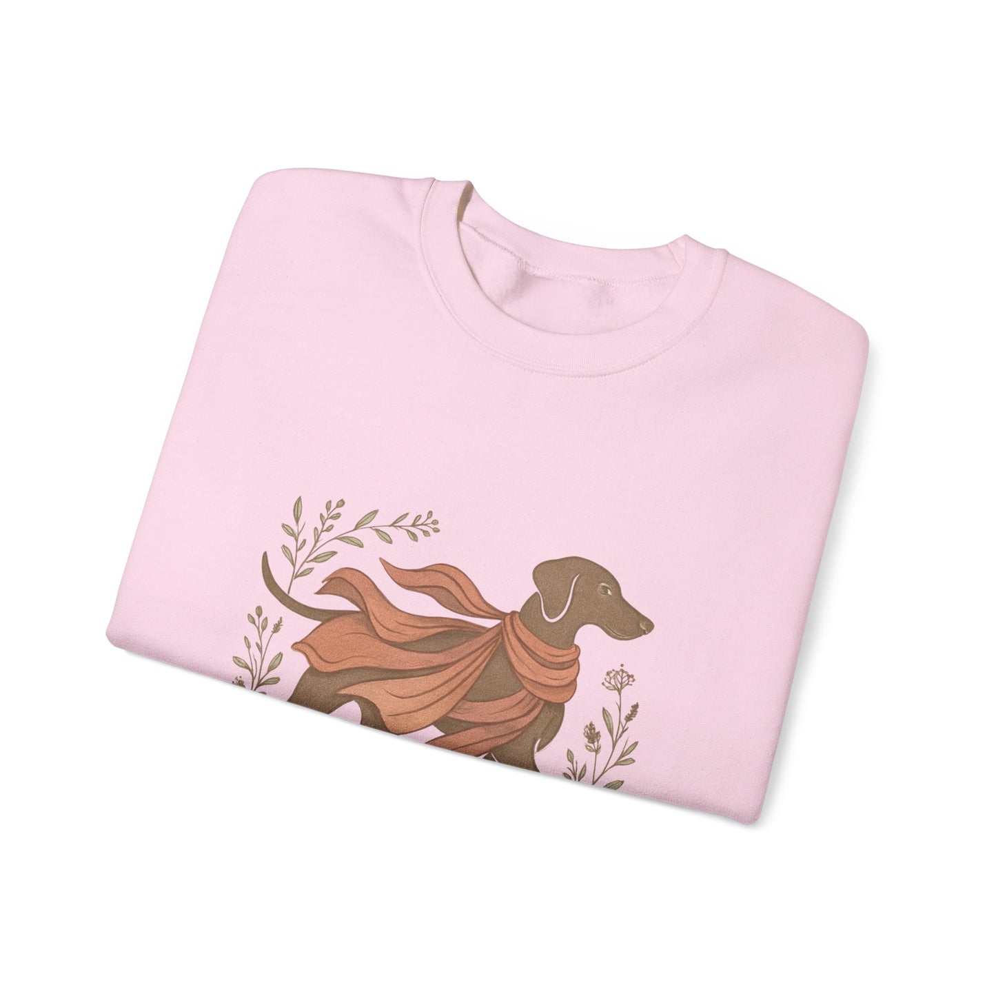 Dogtown Boho Revival "Wild and Free" Unisex Heavy Blend™ Crewneck Sweatshirt (Weimaraner)