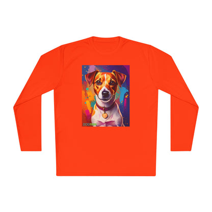 Pup Art Canvas Sport Long Sleeve Tee (Jack Russell Terrier)