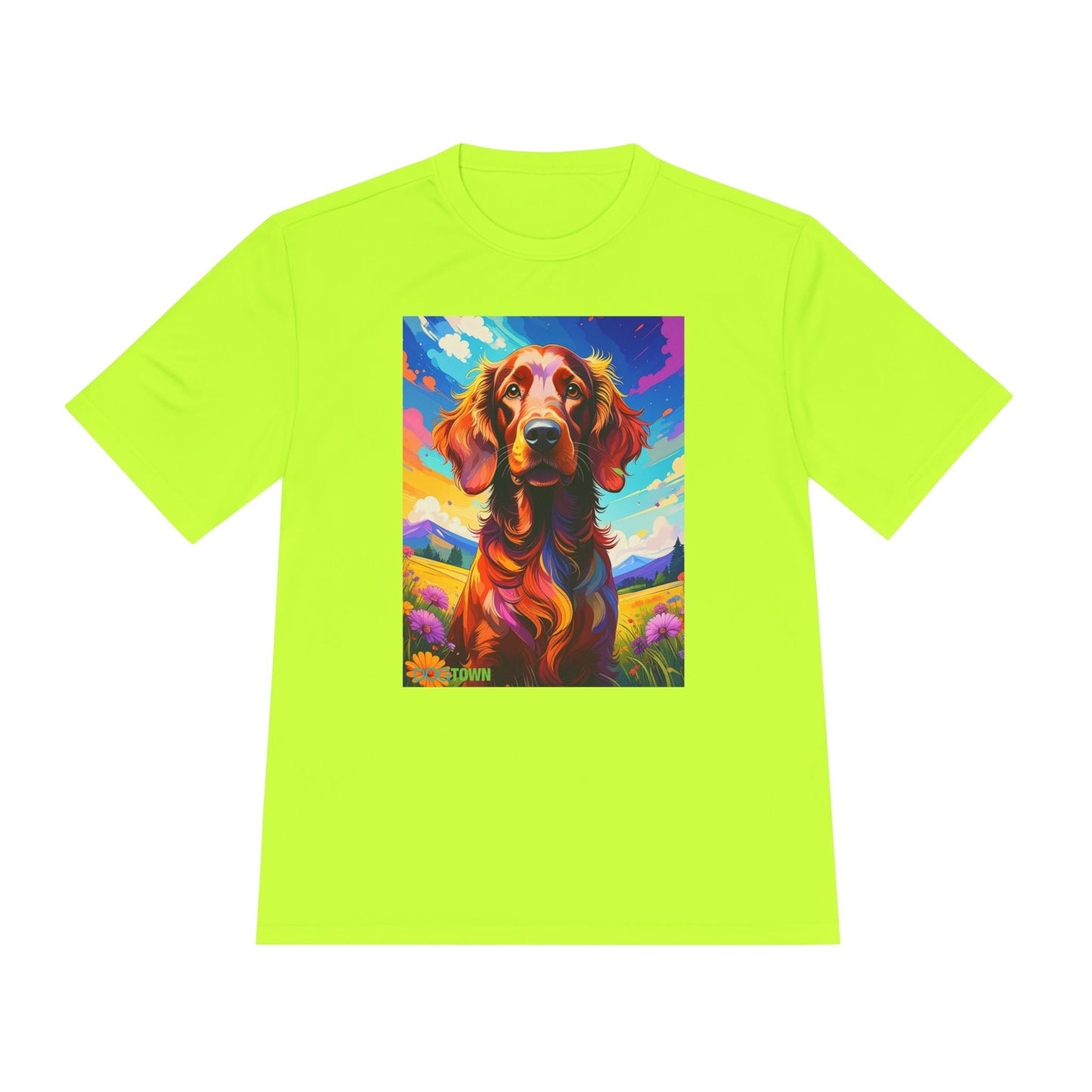 Pup Art Canvas Unisex Moisture Wicking Tee (Irish Setter)
