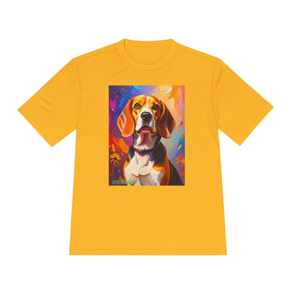 Pup Art Canvas Unisex Moisture Wicking Tee (Beagle)