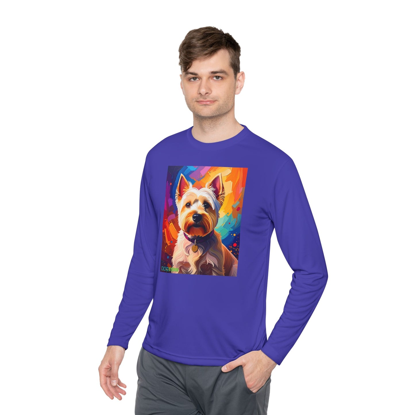 Pup Art Canvas Sport Long Sleeve Tee (West Highland White Terrier (Westie))