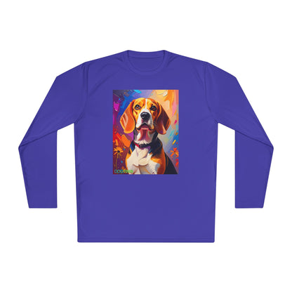 Pup Art Canvas Sport Long Sleeve Tee (Beagle)