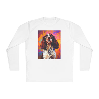 Pup Art Canvas Sport Long Sleeve Tee (English Springer Spaniel - 2)