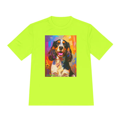 Pup Art Canvas Unisex Moisture Wicking Tee (English Springer Spaniel - 1)