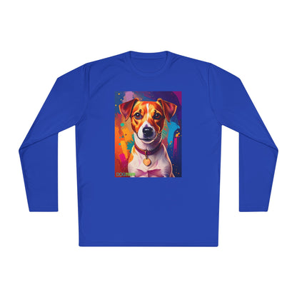 Pup Art Canvas Sport Long Sleeve Tee (Jack Russell Terrier)
