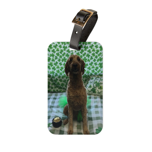Daisy - St. Patrick's Day Dog Luggage Tag