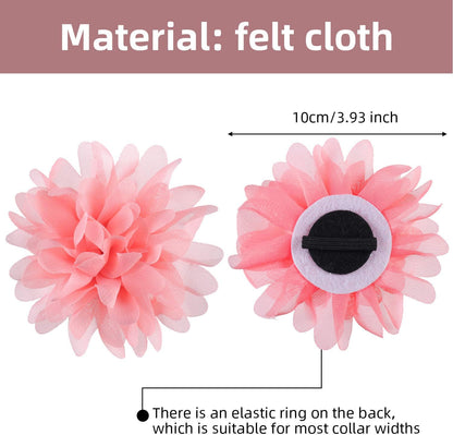 Dog Collar Flowers - 20 Pcs 4 Inch 