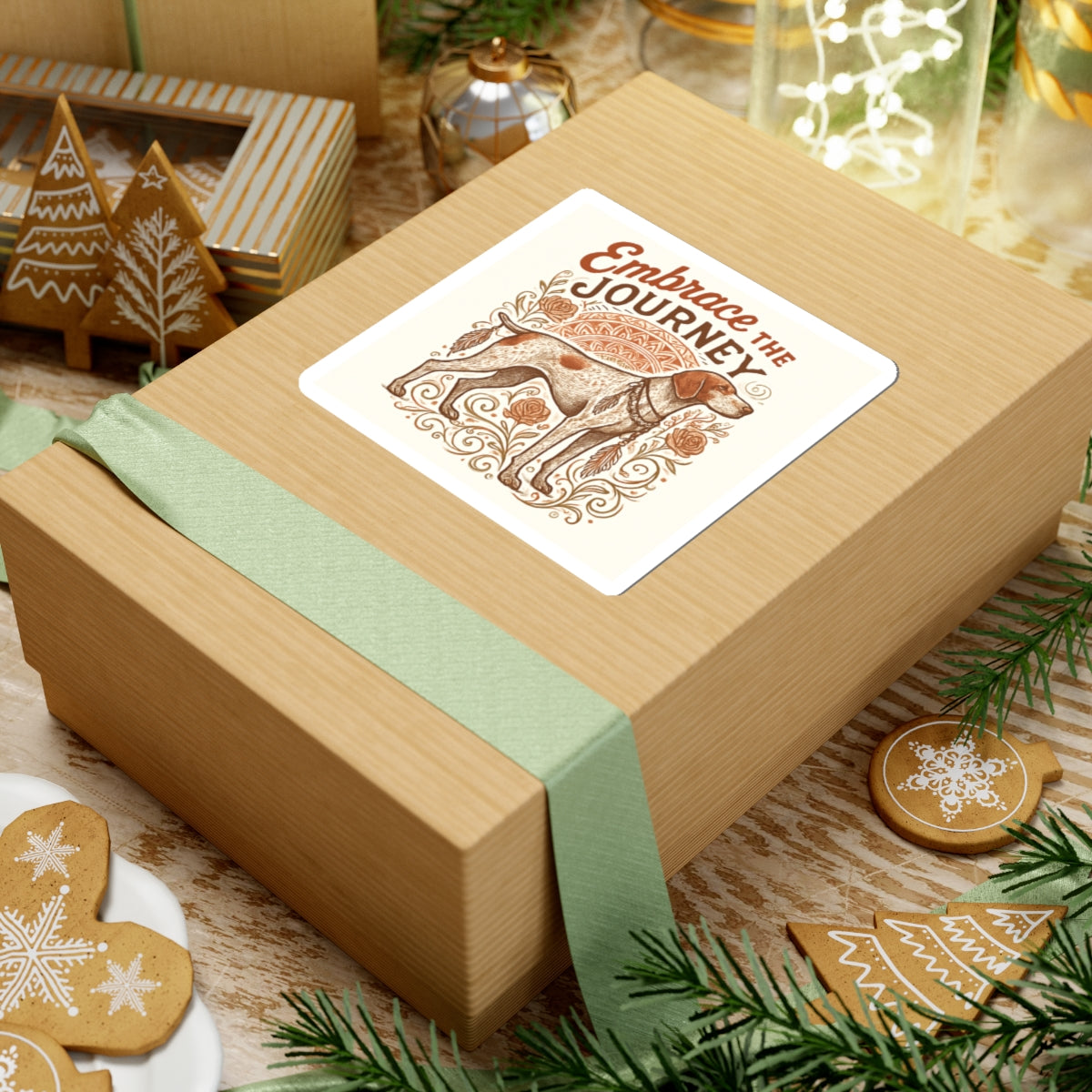 Dogtown Boho Revival "Embrace the Journey" Kiss-Cut Stickers (German Shorthaired Pointer)