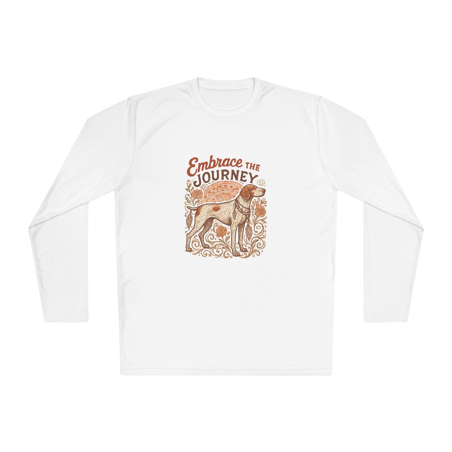 Dogtown Boho Revival "Embrace the Journey" Polyester Sport Long Sleeve Tee (German Shorthaired Pointer)