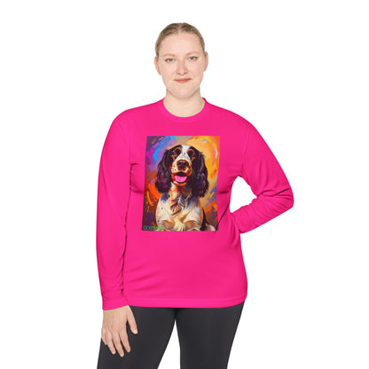 Pup Art Canvas Sport Long Sleeve Tee (English Springer Spaniel - 3)