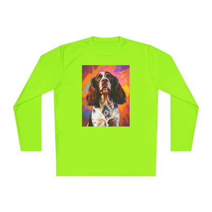 Pup Art Canvas Sport Long Sleeve Tee (English Springer Spaniel - 2)
