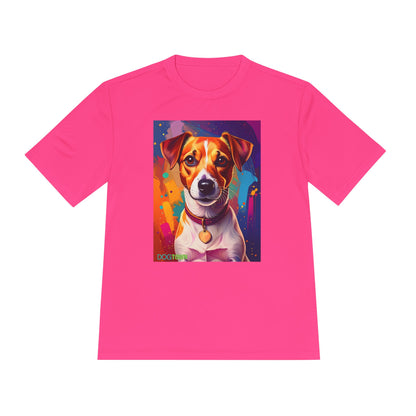 Pup Art Canvas Unisex Moisture Wicking Tee (Jack Russell Terrier)