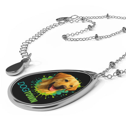 Dogtown Oval Necklace - Yellow Lab