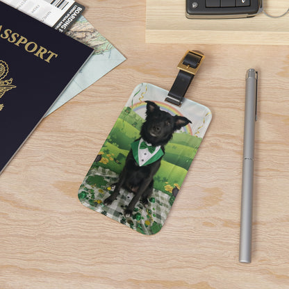 Luna - St. Patrick's Day Dog Luggage Tag