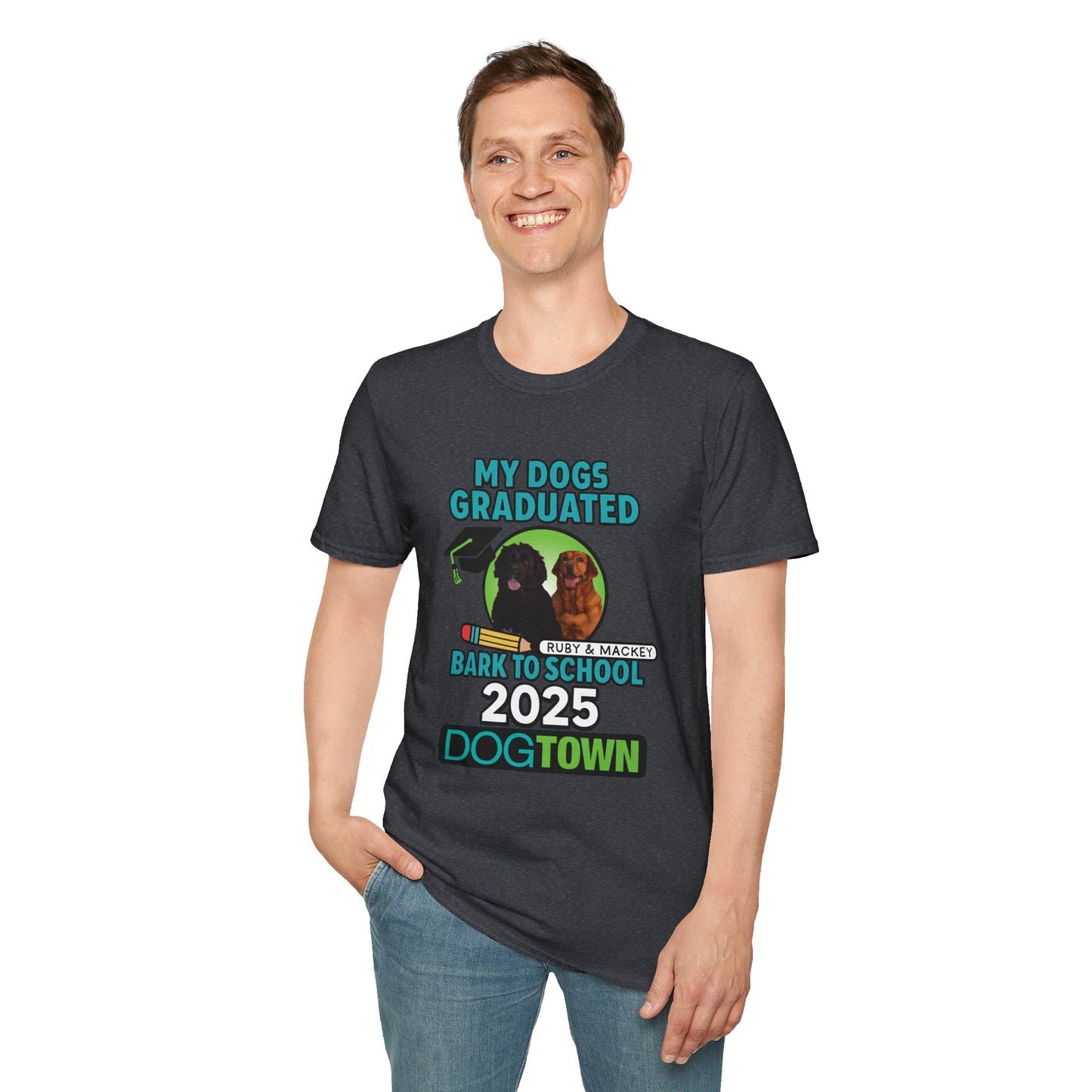 Bark to School 2025 - Unisex T-Shirt (Ruby & Mackey)