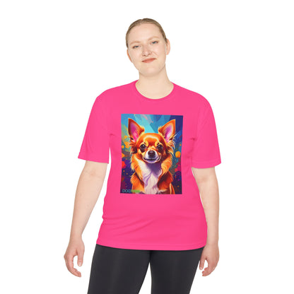Pup Art Canvas Unisex Moisture Wicking Tee (Chihuahua)