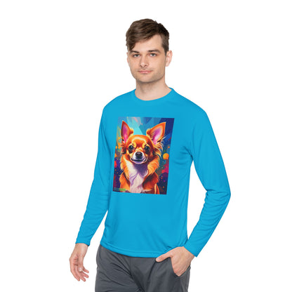 Pup Art Canvas Sport Long Sleeve Tee (Chihuahua)