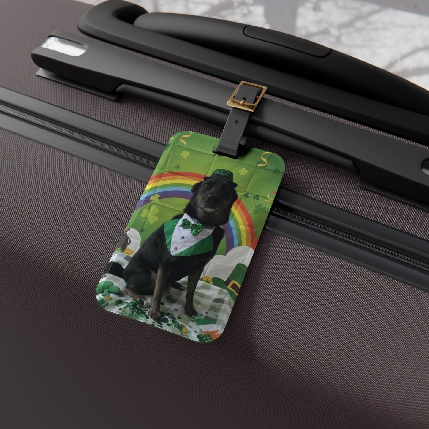 Salem - St. Patrick's Day Dog Luggage Tag
