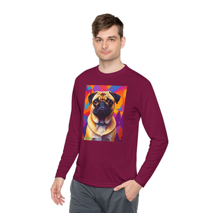 Pup Art Canvas Sport Long Sleeve Tee (Pug)