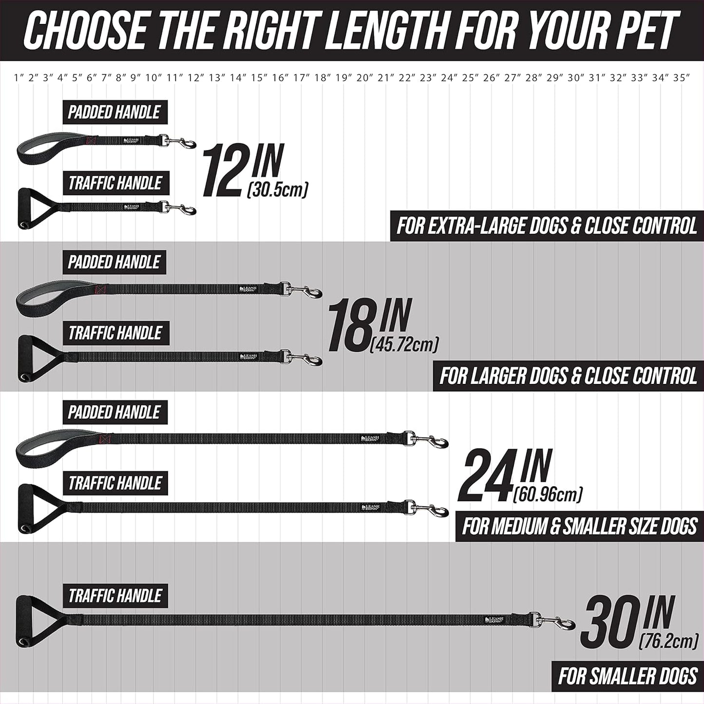 Short Dog Leash with Traffic Handle for Large Dogs