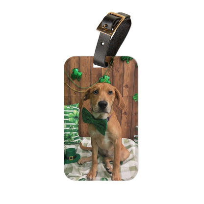 Maggie - St. Patrick's Day Dog Luggage Tag