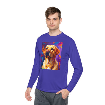 Pup Art Canvas Sport Long Sleeve Tee (Yellow Lab)