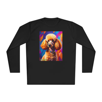 Pup Art Canvas Sport Long Sleeve Tee (Mini Poodle)