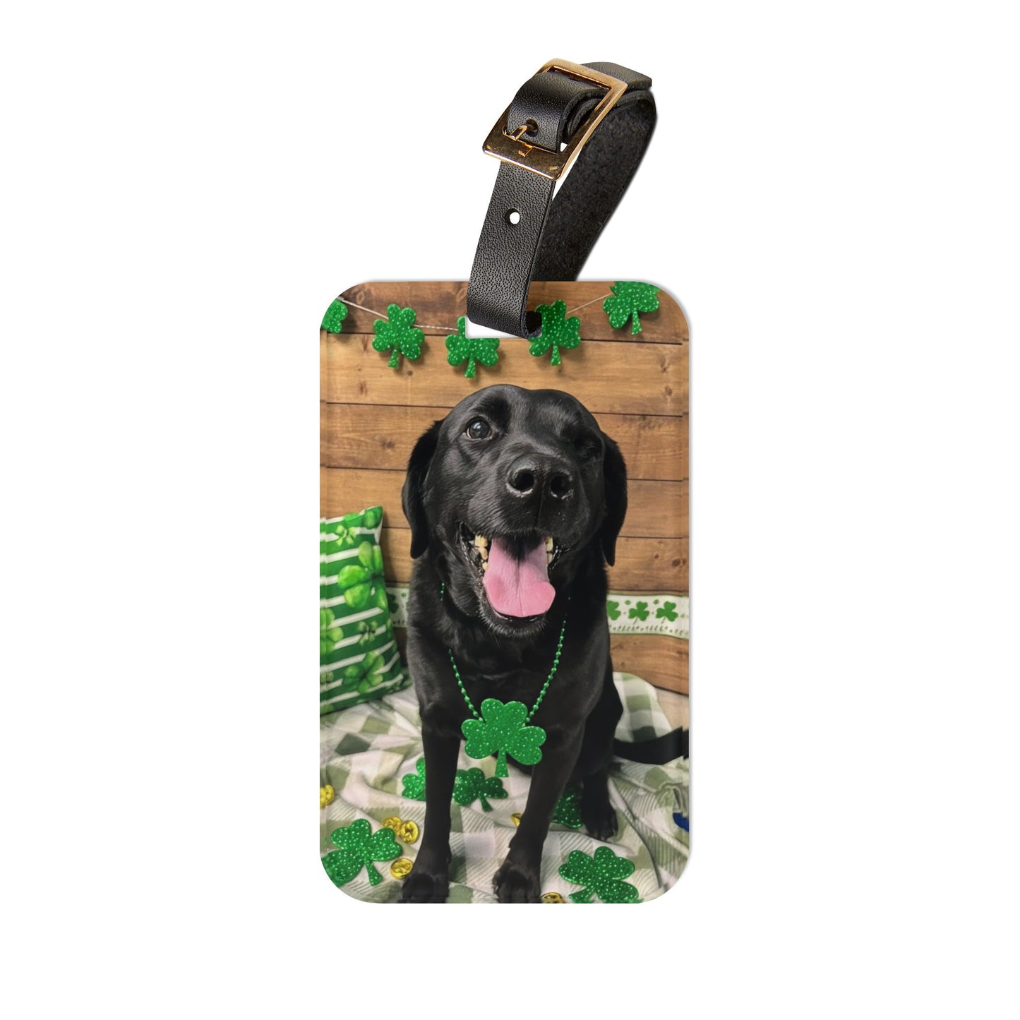 Baby Girl - St. Patrick's Day Dog Luggage Tag