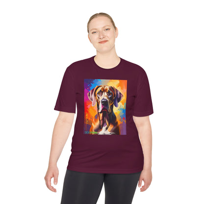 Pup Art Canvas Unisex Moisture Wicking Tee (Great Dane)