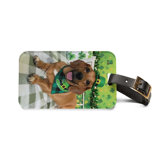 Molly- St. Patrick's Day Dog Luggage Tag