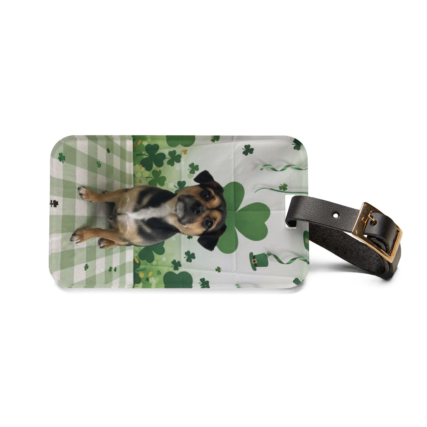 Roger - St. Patrick's Day Dog Luggage Tag