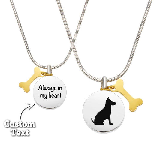 Personalized Engraved Pet Ashes Necklace Memorial Keepsake Gift