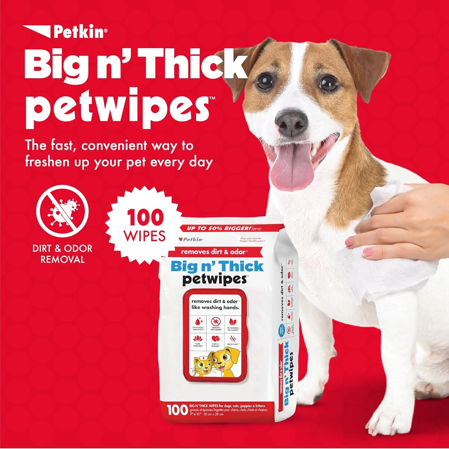 100 Large Wipes for Dogs
