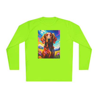 Pup Art Canvas Sport Long Sleeve Tee (Irish Setter)