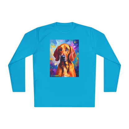 Pup Art Canvas Sport Long Sleeve Tee (Redbone Coonhound)