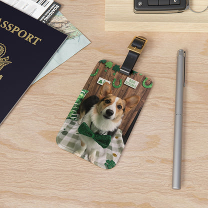 Betty - St. Patrick's Day Dog Luggage Tag