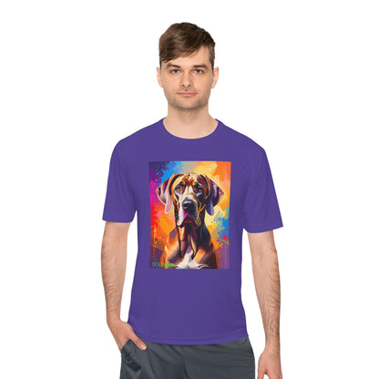 Pup Art Canvas Unisex Moisture Wicking Tee (Great Dane)
