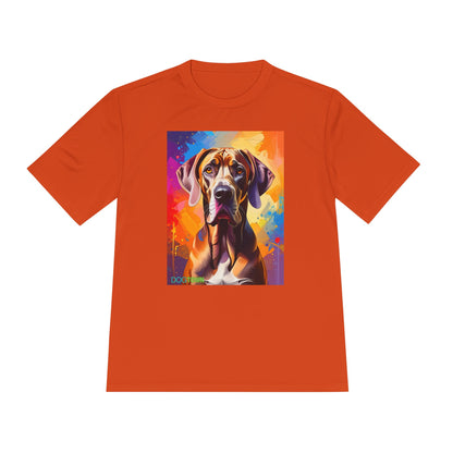 Pup Art Canvas Unisex Moisture Wicking Tee (Great Dane)